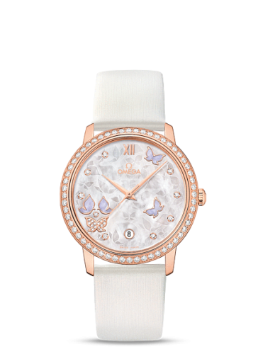 Omega De Ville Prestige Co-Axial 36.8 Red Gold / MOP Butterfly / Diamond
